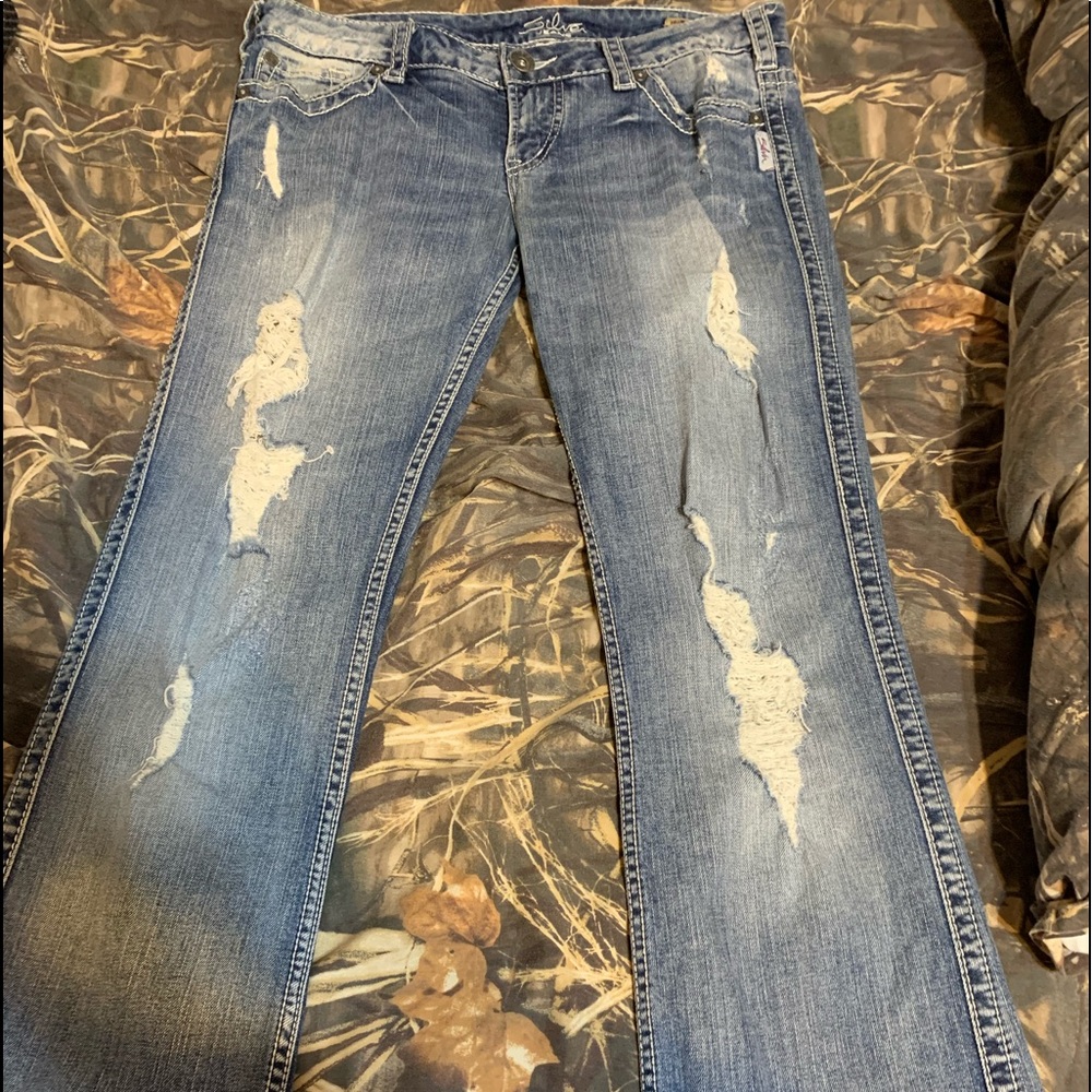 Silver Bootcut Jeans